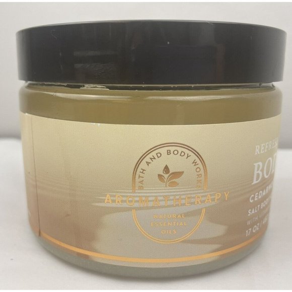 1-BATH & BODY WORKS Aromatherapy CEDARWOOD + YLANG YLANG~SALT BODY SCRUB - Picture 3 of 6